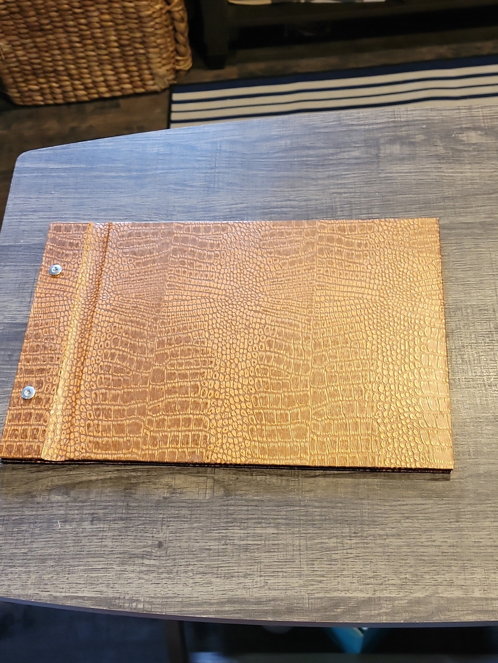 Handmade Pho Album/ Journal Crocodile Skin Cover